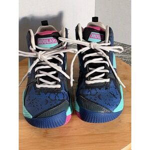 Moolah Kicks Press Break Blaqvi Basketball Shoes Blue Pink Kids Size 6Y BLAQVI